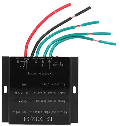 Controlador de Generador de Turbina Eólica FO8-12/24V 800W Regulador de Carga a Prueba de Agua IP67 con Protección de Conexión Inversa para Sistemas Eólicos y Baterías