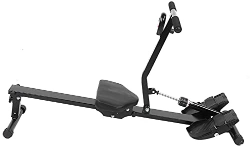 Sport roddmaskin, hem vikbar fitness roddmaskin aerobisk roddmaskin kan belasta 120 kg med tyst magnetiskt bromssystem digital monitor justerbar pedal, stålrör, 130 x 21 x 65 cm