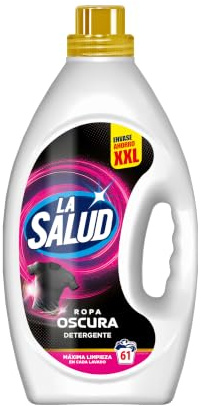 La Salud Lessive Linge Foncé 4L | Jusqu'à 61 Lavages | Lessive Liquide pour Linge Noir et Vêtements Foncés | Gel pour Machine à Laver | Format Économique XXL