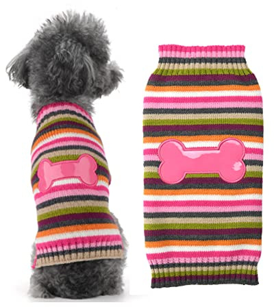 ABRRLO Hund Pullover Dog Sweater Hundepullover Haustier Hundepulli Warm Welpe Kleine Mittel Hunde (XL, Rosa)
