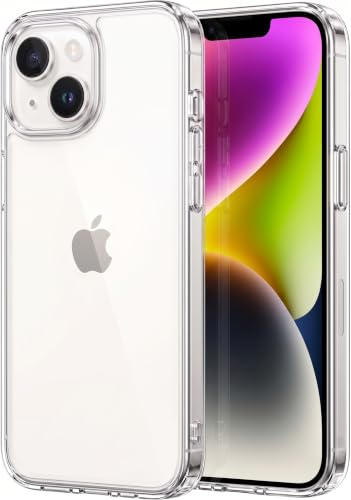 Oprimio Kristallklar Hülle für iPhone 14 [Silikon Hülle] [%100 Durchsichtig] [Deutsche Material] [Ultra Dünn] Klar Handyhülle für Apple iPhone 14