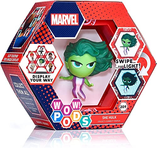 Wow! Pods - Colección Marvel - She Hulk - Figura Coleccionable con luz y Sensor de Movimiento (Deqube 918MVL101645)