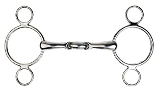 Metalab 3- oder 4-Ring-Gebiss für Pferde Magic System