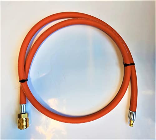 ZaTeChS Gasschlauch Propan Butan | 500cm (5m) | DN 7,2 Type 26 (Buchse) RQS - DN5 (Dorn) Schnellanschluss LKS | Propangasschlauch | Gas Hose für Anschluss an eine Gasflasche oder einen Herd