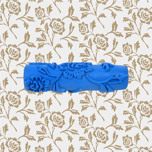 Nichiyo 7'' Inch Texture Rubber Roller Single Color DIY Patterned Paint Roller Decorative Used for Home Wall Decoration(EG110C)