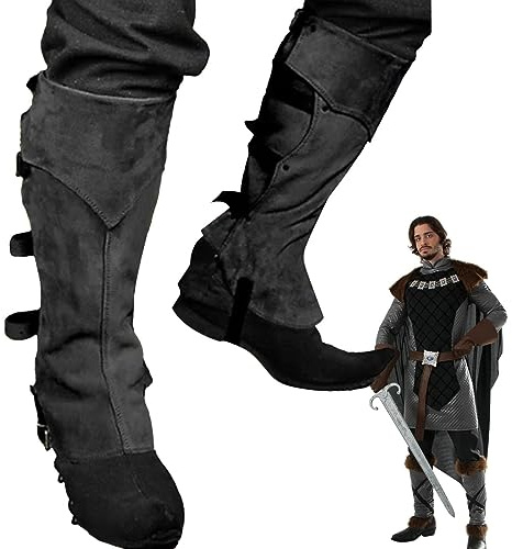 Stiefelüberzieher Kostüm, Steampunk in Stiefel - Mittelalterliche Renaissance-Kostüme, Neuheit Piraten-Überschuhe für Erwachsene, Kostümzubehör für Damen und Herren