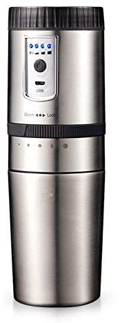 TEmkin Coffee Maker Coffee Pot Stainless Steel Portable Coffee Maker for Car Multifunction Mini Espresso Coffee Machine Electric Coffees Grinder USB Recharge