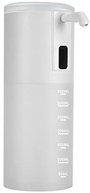 TINS Distributore Automatico di Sapone 350 ml, Ricarica di Tipo C, Schiuma quantitativa, Impermeabile IPX4 Schiuma dosatore Sapone per Gel Doccia,Adatto per Cucina/Bagno/Hotel ECC-White