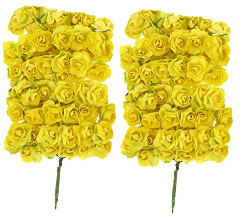 IMIKEYA 144stücke Künstliche Papierrosen Blumenstrauß Dekorationsblumen Für Hochzeit Party Und Zuhause Realistische Farben Einfach Zu Verwenden Für Wohnzimmer Büros Und Cafés