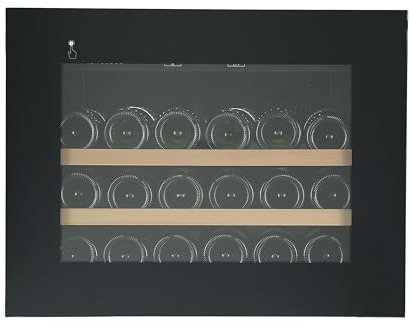 Wolkenstein EWTS64-28ED Einbau-Weintemperierschrank | Für 28 Flaschen | 2 Holzböden | Touch to open | Einbaubreite 60 cm | LED Display | 62 Liter