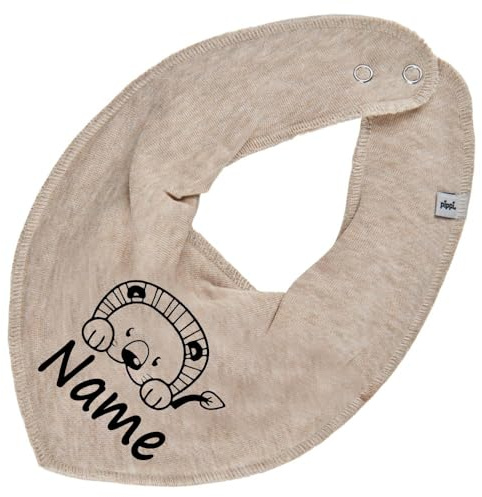 HALSTUCH Löwe mit Name oder Text personalisiert für Baby oder Kind aus Baumwolle in Einheitsgröße