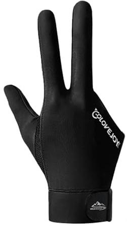 Hemousy Billard-Handschuh für die Linke/rechte Hand, 3-Finger-Billard-Handschuh, Spleißverfahren, SnookerPool-Queue-Handschuhe, Universalgröße für Männer und Frauen