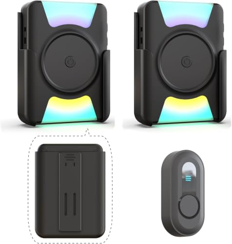 CallToU Hearing Impaired Doorbells with Vibration & Light,Battery-Powered | Portable Doorbells for Deaf People, 1000FT Wireless Battery-Powered Receiver, 110dB Loud Door Bells, 4 Modes