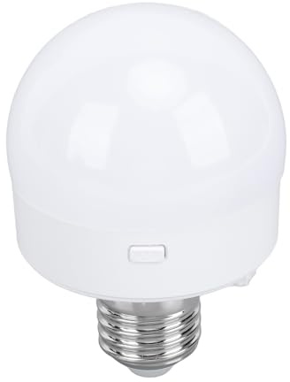 Bombilla Magnética E26, Bombilla con Batería Recargable con Control Remoto, Temperatura del Temporizador, Bombilla LED Regulable para No Cableado