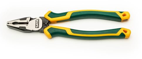 SATA Pince combinée haute performance, longueur 225 mm (pince universelle), les lames trempées au laser assurent des coupes nettes et restent tranchantes particulièrement longtemps