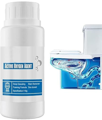 Agente de oxígeno activo para inodoro, limpiadores de inodoros, limpiador de inodoro de espuma efervescente sin contacto, limpiador de fregadero y drenaje, limpiador de espuma en polvo de limpieza