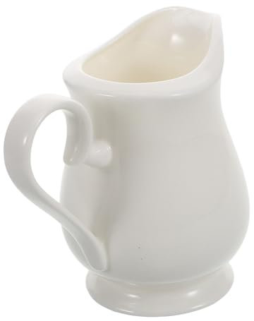 Petit Pot à Lait en Céramique 280ml Blanc pour Usage Domestique