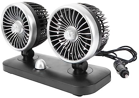 NUOBESTY Ventilateur Usb à Double Tête Pour Voiture Portable Et Réglable Pour Camion Et Véhicule