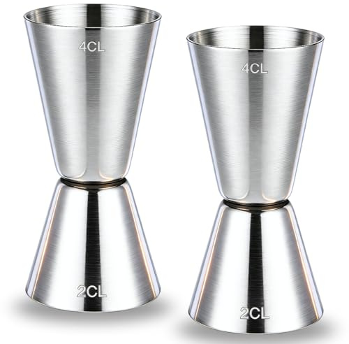 Cocktail-Messbecher 2/4 cl aus Edelstahl