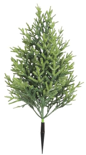Cyprès topiaire artificiel de 50 cm – Plantes artificielles résistantes aux UV avec piquets, arbres topiaires artificiels pour extérieur et intérieur en pot pour porche, jardin et terrasse (B)