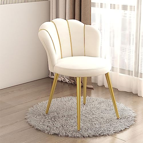Taburete de maquillaje para dormitorio, silla tapizada con respaldo, asientos de maquillaje elegantes para dormitorio y sala de estar, cómodo taburete cosmético
