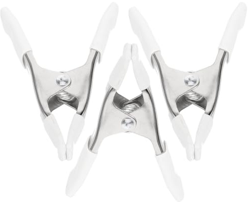 Toddmomy 3Pcs Spring Clamps Heavy Duty a-Shaped Metal Clips for Backdrop Stand Photography Supplies Home Decoration DIY Crafts 3.94In