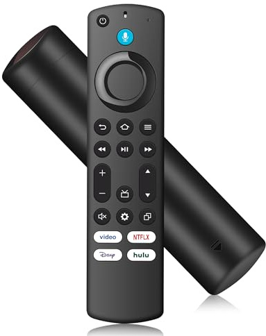 Telecomando vocale di ricambio compatibile con Fir Smart AMZ Stick (2a generazione/3a generazione/HD/Lite/4K Max/4K/Cube), Smart TV di terza generazione, per tutte le Insignia-Pioneer-Omni QLED Series