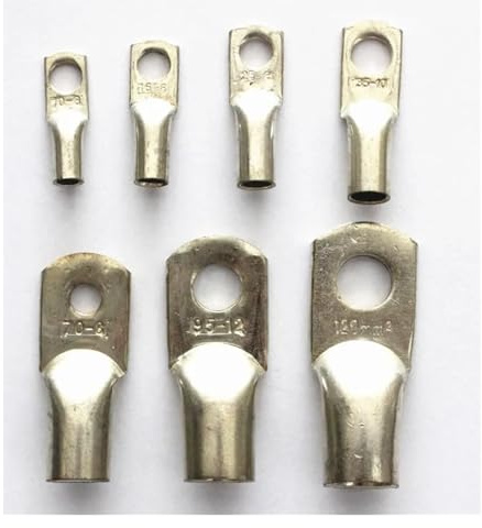 GHNQBAHID 20Pcs Copper Tube Terminal Rings Cable Lug JG35-12, 35mm2 Wire,12mm Hole,