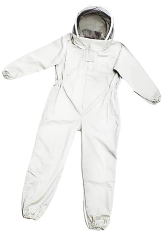 Biodlardräkt helkropps-kostym,professionell biodlingskläder, skydd, biodlingsdräkt, jacka, safty-slöja, hatt, klänning, utrustning (A XL)