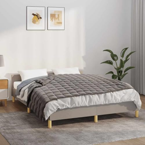 Holepyr viktfilt grå 138 x 200 cm 10 kg tyg, ventilerande täcke med jämn viktfördelning, inre öglor för påslakan