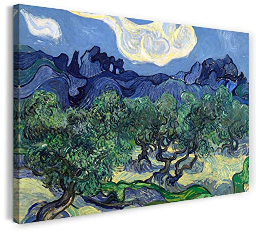 Printed Paintings Leinwand (60x40cm): Vincent Van Gogh - Die Oliven-Bäume