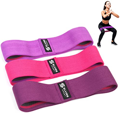 Elvire Fabric Resistance Bands for Working Out, Set of 3, Booty Exercise Band for Women, Workout Loops, Legs, Glutes, Squat