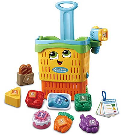 LeapFrog Count-Along Basket & Scanner, Roleplay Toy for Children, Interactive Learning Toy for Pretend Play, Play Set with Food, Shapes and Colours, Imaginative Play for Kids Aged 2 Years +