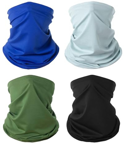 XNIVUIS 4 Pezzi Multifunzione Scaldacollo, Sciarpa Multifunzionale Bandana Loop Sciarpa, Sport Traspirante Antivento Sciarpa Tubo per Motocicletta, Corsa Escursionismo Ciclismo