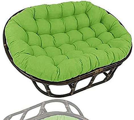 Doppel-Rattan-Schaukelstuhl für den Außenbereich, mit wasserdichten Polstern für den Innen- und Außenbereich, Eierstuhl mit Bändern, bequeme und stilvolle Möbel zur Entspannung.