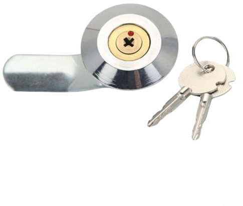 Gdfnmogo Serratura della scatola di distribuzione con chiave, serratura dell'armadio industriale, serratura a camma in lega di zinco con anima in rame per cassetti di stoccaggio di attrezzature