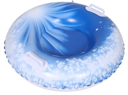 ROMISBABA Heavy Duty Inflatable Snow Tube for Lightweight PVC Snow Sled with Handles Portable and Easy to Inflate Outdoor Sports and Sledding Fun