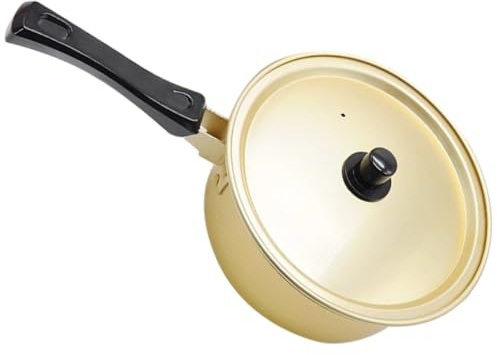 GLEAVI Petit Pot à Lait en Aluminium Poignée Longue, Cuisson Rapide et Transfert Thermique, Marmite à Soupe Multifonction pour Camping et Pique-niques