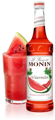 Monin - Classic Watermelon Syrup, Juicy and Sweet, Great for Sodas and Lemonades, Gluten-Free, Non-GMO (750 ml)