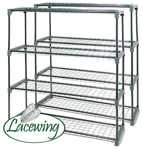 Lacewing 4-Tier Mini Greenhouse Plant Germination Cold frame Shelf Stand with Removable Cover (2)
