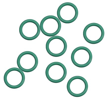 sourcing map 10 Stück O Ring 6mmx9mmx1.5mm FKM Wärmebeständigkeit | Dichtungsringe O-Ringe Fluor Gummi Öl Säure Unterlegscheiben, Für Industerie Maschinen Auto Reparatur