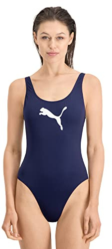 PUMA Women's Swimsuit Bañador de una Pieza, Marina, M para Mujer