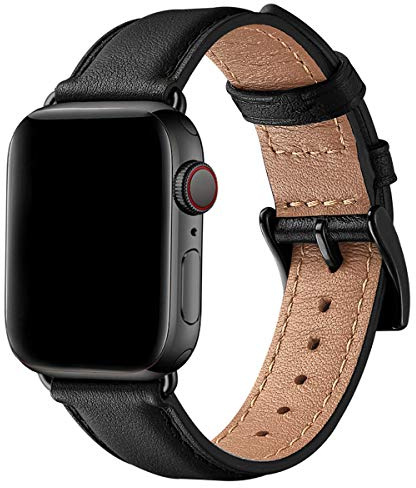 SUNFWR Lederarmbänder für Apple Watch 40mm 41mm 42mm(Series 10/11) 38mm | Herren Damen Ersatz Business Lederband Echtes Ersatzarmband für iWatch Ultra 3/2/1,Series 11 10 9 8 7 6 5 4 3 2 1/SE/SE2/SE3