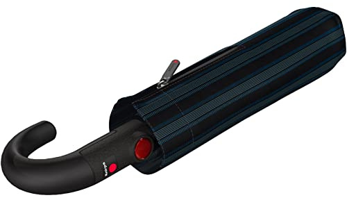 Knirps Herren Taschenschirm T.260 Duomatik Rundhakengriff mit ecorepel-Technologie 2Line Up - Black