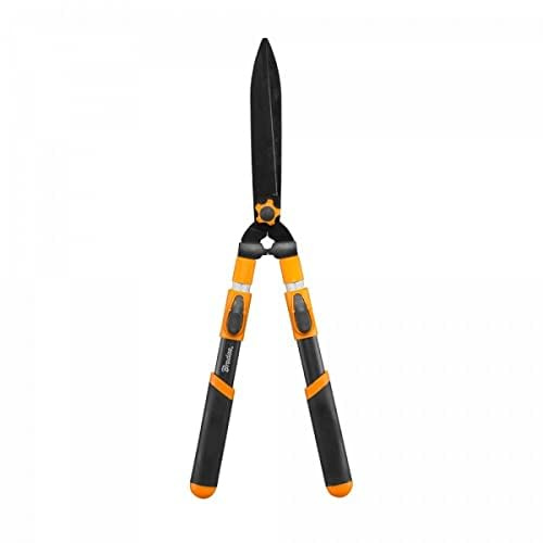 Heckenschere Hand Gartenschere Strauchschere Grasschere Astschere Stahl Hecke (Schere Teleskop Klinge 23,5cm)