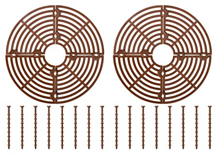 SJDWDX 2 Stück Pflanzentopfgitter Pflanzentopfabdeckung Pflanzenschutz Blumenschutz 18 cm schützt Zimmerpflanzen Katzenschutz Baby Sicherheit (braun)