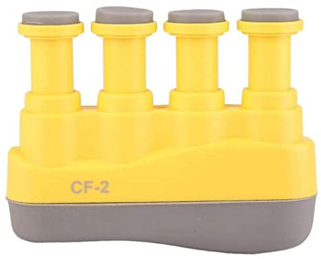Fingertrainer Handstärkungsgerät, tragbarer Fingerkrafttrainer Handtrainer Gitarren-Fingertrainer Grifftrainer-Stärkungsgerät für Sportler, Gitarre, Klavier, Golf, Tennis und Physiotherapie (Gelb)
