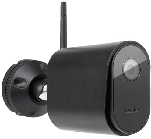 ABUS WLAN Außen-Kamera PPIC44520 - Überwachungskamera mit App, Bewegungserkennung, Objektunterscheidung, Push-Benachrichtigung, Nachtsicht, 8-GB-Speicherkarte, 1080p/Full HD, Masking, Schwarz