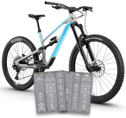 unleazhed Bike Protection BP01L | Rahmenschutzfolie für Fahrräder| Made in Germany |19 -teiliges Rahmenschutz-Set