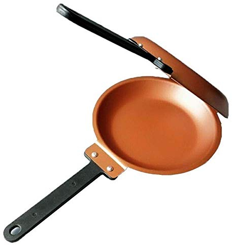 Frying pan Double Side Non-Stick Copper Frying Pan Ceramic Pancake Maker Induction Skillet Saucepan Oven and Dishwasher Safe Accessories Frying Pan